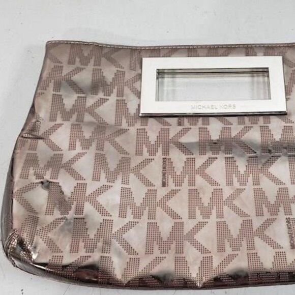 Michael Michael Kors w/COA Metallic Patent Leather Berkley Clutch - Picture 3 of 7